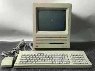 Apple Macintosh Se Model M5011 1986 Vintage Computer W Keyboard & Mouse