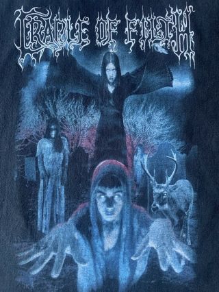 CRADLE OF FILTH VINTAGE LONG SLEEVE SHIRT 2001 mayhem Darkthrone dimmu Borgir Cd 3