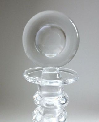 Baccarat Crystal Vintage Commodore Decanter.  Ring Neck,  Bullseye Stopper France 2