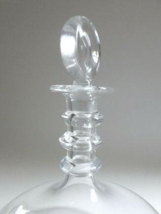 Baccarat Crystal Vintage Commodore Decanter.  Ring Neck,  Bullseye Stopper France 3