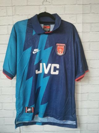 Arsenal 1995 - 1996 Away Jvc Vintage Football Shirt Adult Large -