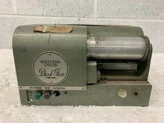 Vintage Western Union Desk Fax Machine Telefax 1950 (tube Amp Tuner Ham Radio)