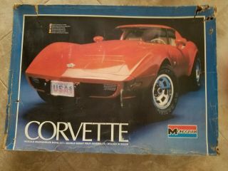 Monogram 1978 Chevy Corvette 1/8 Scale Model Kit Open Box