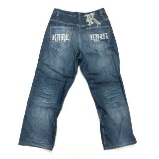 Vintage Karl Kani 90s Pockets Logo Jeans Hip Hop Notorius 2pac