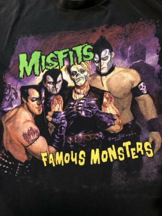 Vintage Misfits Famous Monster Tour 1999 2000 Horror Danzig Samhain Band T Shirt