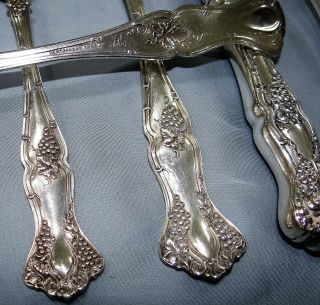 29 Pc Set IS 1847 Rogers Bros VINTAGE GRAPE Silverplate Flatware Service for 6 3