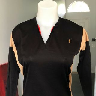 Vintage Yves Saint Laurent Tricots Brown T - Shirt W/ Long Sleeves Size It 44