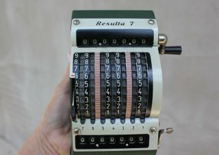 Vintage Germany Adding Machine Mini Mechanical Calculator 50s