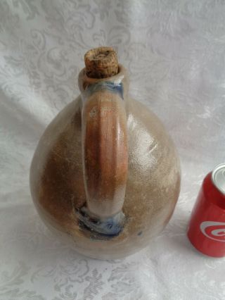 Antique Early 19Th Century Ovoid Redware or Stoneware Jug 3