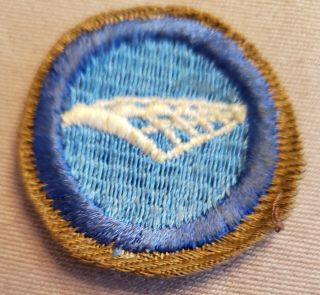 Vintage Boy Scout Air Scout Airplane Structure Merit Badge 1940s