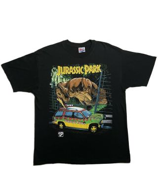 Vintage 90s Jurassic Park T Rex Movie Promo Shirt Size Xl 1993 Universal Studios