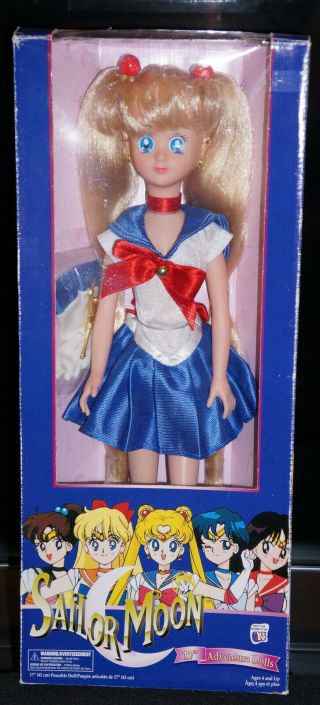 1996 Sailor Moon 17 " Adventure Doll Irwin Blue Box Vintage Doll