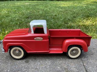 Vintage Red And White Tonka (mound Minn) Step Side Round Fender Pick Up