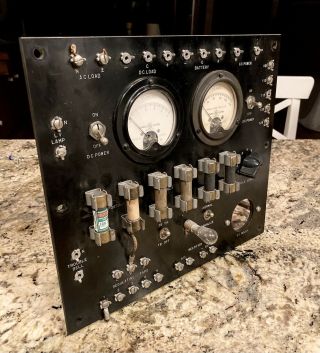 Vintage General Electric Power Generator Control Panel Antique Collectibles
