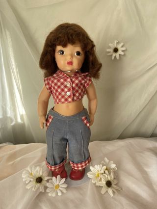 Vintage Terri Lee Doll 16 " With Tagged 2 Piece Outfit