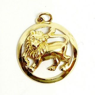 9ct 375 Vintage Gold Leo Lion Pendant Charm Circa 1966 Horoscope,  Zodiac Sign
