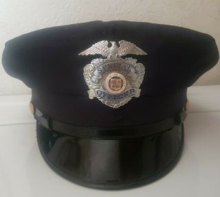 Vintage Hat Special Officer Hat.  Los Ángeles Special Officer Hat.  Hmk La Stamp