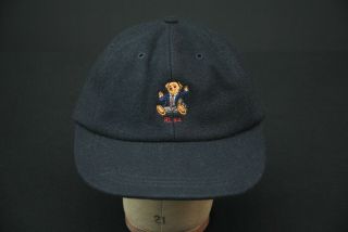 Vtg Polo Ralph Lauren Preppy Bear 93 Hat Cap Large Fitted Made In Usa Long Bill