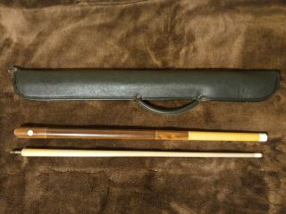 Vintage Pool Cue 56 " With Carry Case Made In England Really Stick