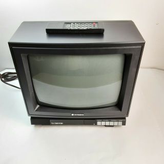 Vintage Hitachi 13 " Solid State Color Tv Ct1358b W/remote 1987