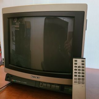 Vintage Sony Kv - 1370r Color Television 13 " Gaming Gamers Great,  Remote