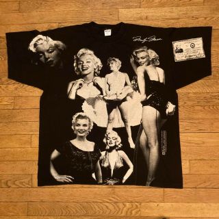 Vtg 1998 Marilyn Monroe Shirt Aop All Over Print Made Usa Jfk Mosquitohead 2xl