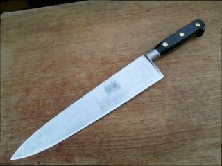 Rare Vintage Sabatier Professional Carbon Steel Chef Knife W/razor Sharp 11 " Bld