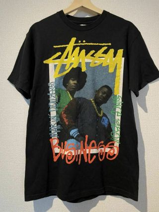 Stussy Epmd Vintage T - Shirt Tee Black Strictly Business Hip - Hop Hip Hop