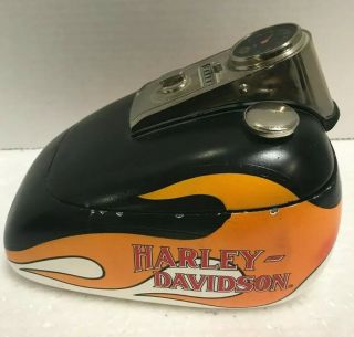 Rare Vintage Harley Davidson Jar Gas Tank Box Jewelry Cookie Vandor Black 2000