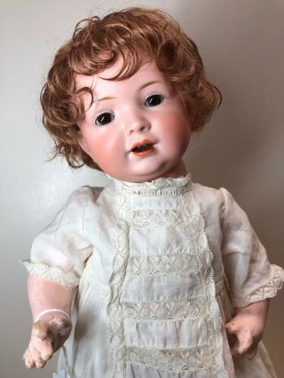 13.  5” Antique Bp Bahr & Proschild Bisque Baby Doll Mohair Brown Sleep Eyes Sc5