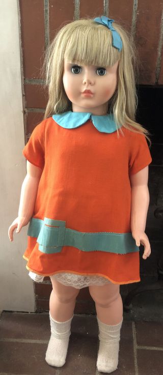 Vintage 35 " Blonde Patti Playpal Clone Ae Walker Doll