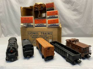 Vintage Lionel 1950 - 51 O Scale 2167ws Steam Freight Set With Boxes & Set Box