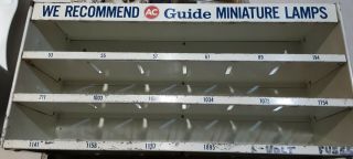 Vintage AC Delco Guide Miniature Lamps Store Display Cabinet 18 Drawer 3