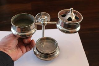The Brasscrafters Antique Tootbrush,  Soap Disc And Cup Holder 1900