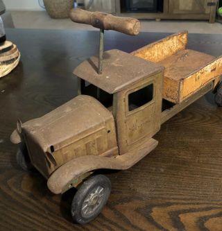 Vintage Keystone Ride On Dump Truck Kids Toy Steel Antique Tube Tire 2