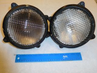2 Vintage Guide Tractor Lights 921635 Light Headlamp Headlight Large 7.  5 " Case