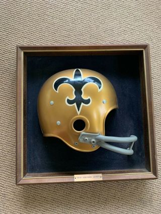 Vintage Riddell Kra Lite Nfl Orleans Saints Edm Display Football Helmet Fram