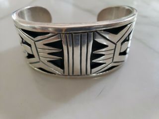 Vintage Bold 87 Grams Heavy Gauge Navajo Sterling Silver Cuff Bracelet