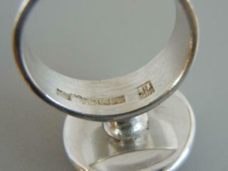 Vintage Modernist Ring Kaunis Koru Finland Sterling Silver Labradorite Size 7.  5 2