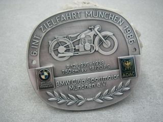 Vintage German Bmw Club Sportmotor MÜnchen 1986 Motorcycle Badge - Bmw R12