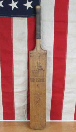 Vintage 1920s Whytsdale Wood Cricket Bat Willow England 24 " Display Antique