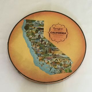 Vintage 1969 Springbok Jigsaw Puzzle Map - State Of California