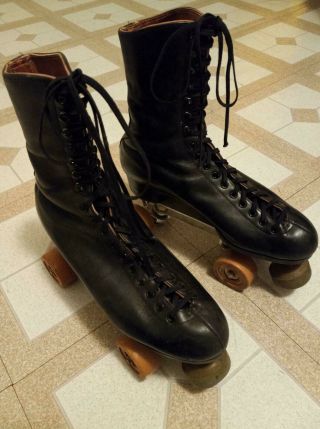 Rare Vintage 50s Douglass Snyder Riedell/red Wing Roller Skates Sz 9 W/cottrell