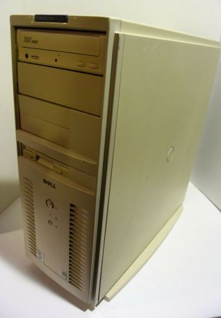 Vintage Dell Dimension M166a Computer Pc (intel Pentium No Hdd)