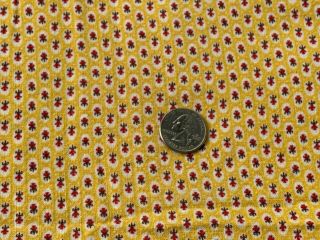 Vintage Printed Feed Sack For Quilting/crafts 37” X 45” Yellow With Small Print