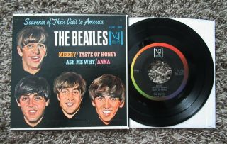 Beatles RARE VINTAGE 1964 VJ SOUVENIR OF THEIR VISIT TO AMERICA EP RARE BRACKET 2