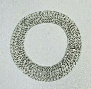 Vintage Farfan Mexico.  925 Sterling Silver Quadruple Chain Collar Necklace 100g