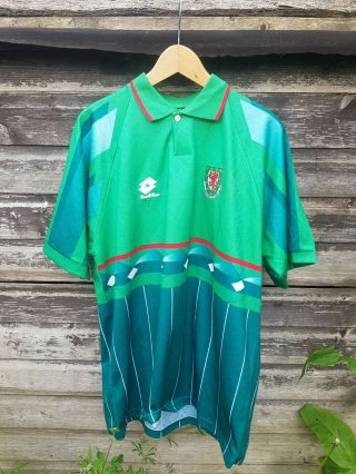 Wales Football Away Shirt Rare Vintage Lotto 90s Xl