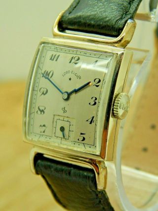 Vintage Art Deco Lord Elgin 21 Jewel 4 Adj Grade 559 Wrist Watch