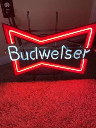 Vintage Budweiser Beer Neon Sign